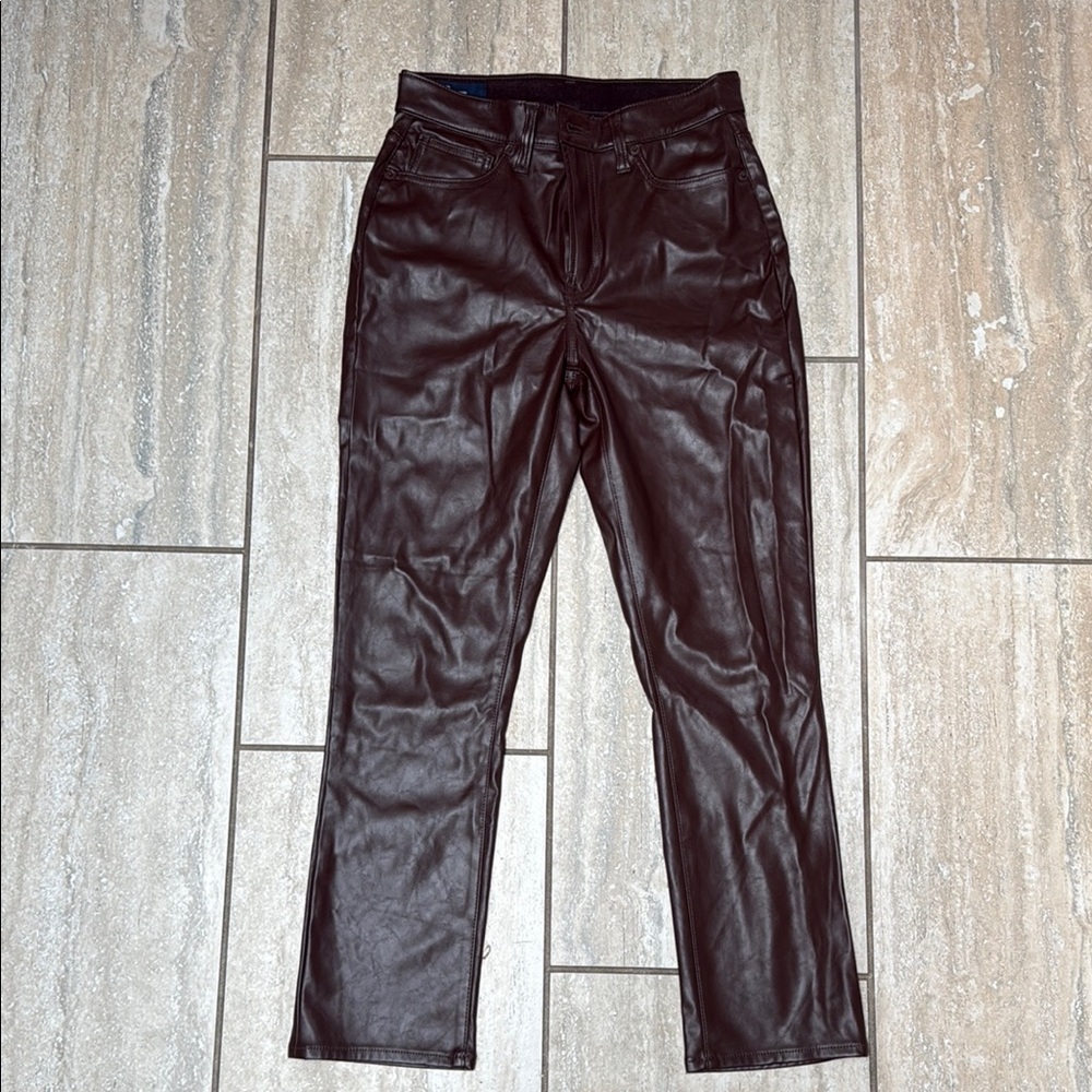Gap Brown Faux Leather Pants